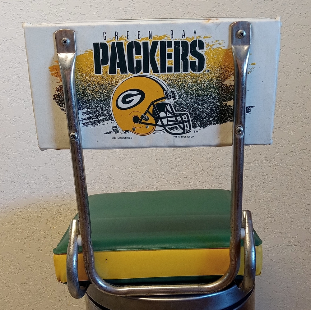 Vintage Green Bay Packers Stadium Bleacher Seat Folding Chair Backrest NFL